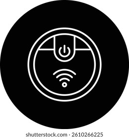 Robot Vacuum vector icon. Can be used for printing, mobile and web applications.