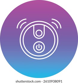 Robot Vacuum vector icon. Can be used for printing, mobile and web applications.