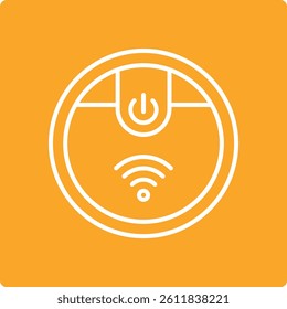 Robot Vacuum vector icon. Can be used for printing, mobile and web applications.