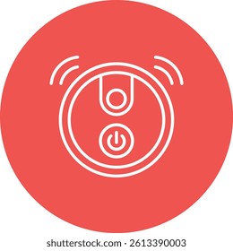 Robot Vacuum vector icon. Can be used for printing, mobile and web applications.