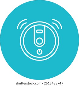 Robot Vacuum vector icon. Can be used for printing, mobile and web applications.