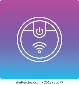 Robot Vacuum vector icon. Can be used for printing, mobile and web applications.