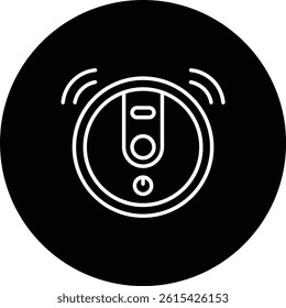 Robot Vacuum vector icon. Can be used for printing, mobile and web applications.