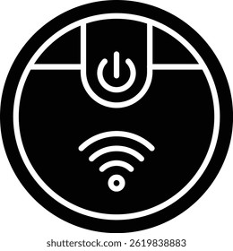 Robot Vacuum vector icon. Can be used for printing, mobile and web applications.