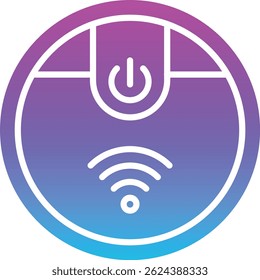 Ícone de vetor de vácuo de robô. Pode ser usado para impressão, aplicativos móveis e da Web.