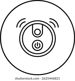 Ícone de vetor de vácuo de robô. Pode ser usado para impressão, aplicativos móveis e da Web.
