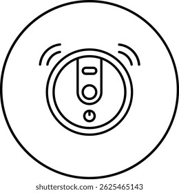 Ícone de vetor de vácuo de robô. Pode ser usado para impressão, aplicativos móveis e da Web.