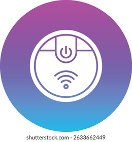 Robot Vacuum vector icon. Can be used for printing, mobile and web applications.