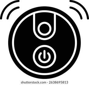 Robot Vacuum vector icon. Can be used for printing, mobile and web applications.