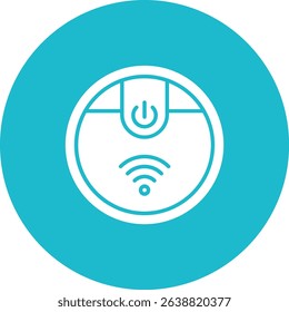Robot Vacuum vector icon. Can be used for printing, mobile and web applications.