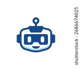 robot vector abstract logo modern style