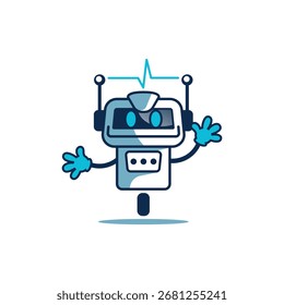 Estilo moderno del logotipo abstracto del Vector del robot