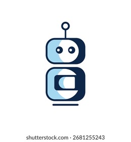 robot vector abstract logo modern style