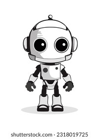 Robot vector clip art design