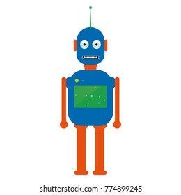 Robot vector eps10. Hipster vintage robot. Retro robot. Vintage robot. 