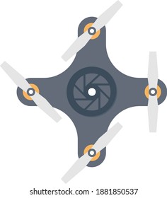 robot vector flat color icon