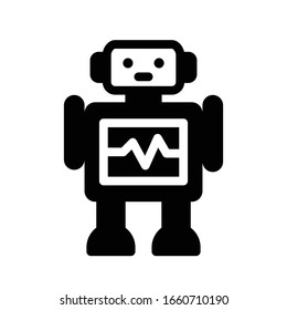icono de color de glifo vector robot 