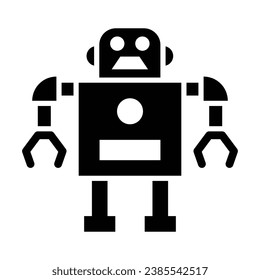 Robot Vector Glyph Icon For Personal And Commercial Use.
