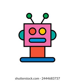 Icono de Vector robot. Icono de bot. Ilustración de tecnología robótica.