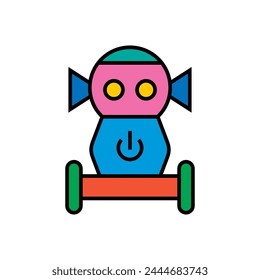 Icono de Vector robot. Icono de bot. Ilustración de tecnología robótica.