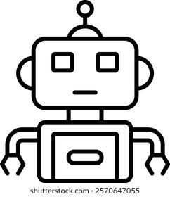 Robot vector icon. Can be used for printing, mobile and web applications.