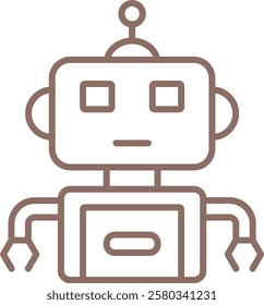 Robot vector icon. Can be used for printing, mobile and web applications.