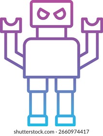Icono de Vector de robot. Se puede utilizar para aplicaciones de impresión, móviles y de Web.