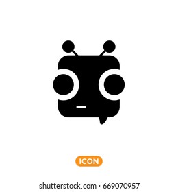 Robot Vector Icon. Chat Bot Symbol
