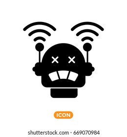 Robot Vector Icon. Chat Bot Symbol
