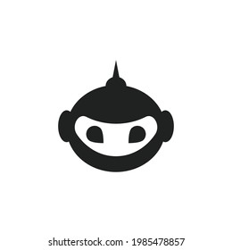 Plantilla de la ilustración de diseño de icono del vector de robot
