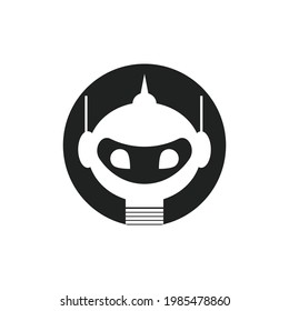 Plantilla de la ilustración de diseño de icono del vector de robot