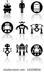 Robot vector icon. EPS 10.
