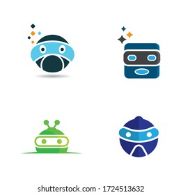 Robot vector icon illustration design