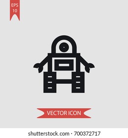 Robot vector icon illustration symbol