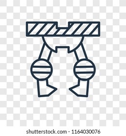 Robot vector icon isolated on transparent background, Robot logo concept
