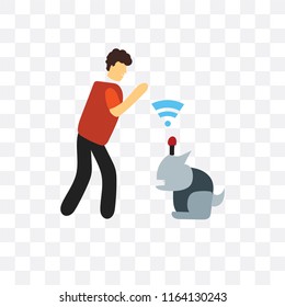 Robot vector icon isolated on transparent background, Robot logo concept