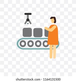 Robot vector icon isolated on transparent background, Robot logo concept