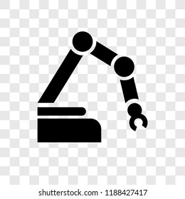 Robot vector icon isolated on transparent background, Robot transparency logo concept