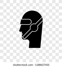Robot vector icon isolated on transparent background, Robot transparency logo concept