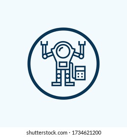 Robot vector icon on white background. Robot icon in modern design style. Robot vector icon popular and simple flat symbol for web and graphic, mobile app,
