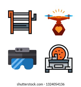 robot vector icon set