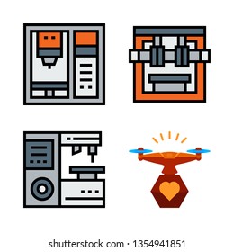 robot vector icon set