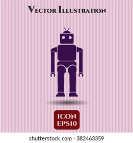 Robot vector icon or symbol