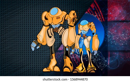 Robot, ilustración vectorial