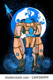 Robot, vector illustration