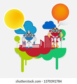 Robot, vector illustration