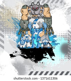 Robot, vector illustration