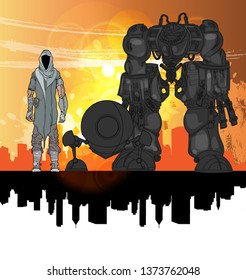 Robot, vector illustration