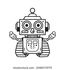 robot vector illustration design style 