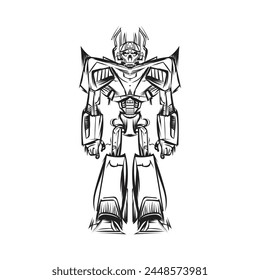 robot vector illustration design style 